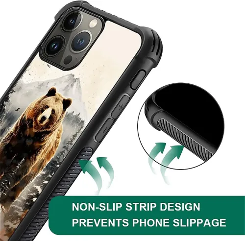 Vista 860 de Funda compatible con iPhone 15, diseño de elefantes africanos, diseño increíble a prueba de golpes, antiarañazos, carcasa trasera de policarbonato