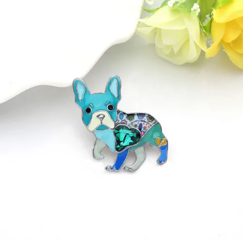 Vista 3 de NEWEI Broche de perro esmaltado lindo para mujeres niñas sombrero chaqueta decoración