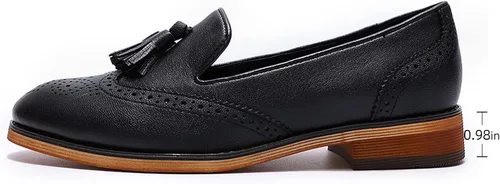 Vista 2 de Mona Flying - Mocasines de cuero planos informales para mujer