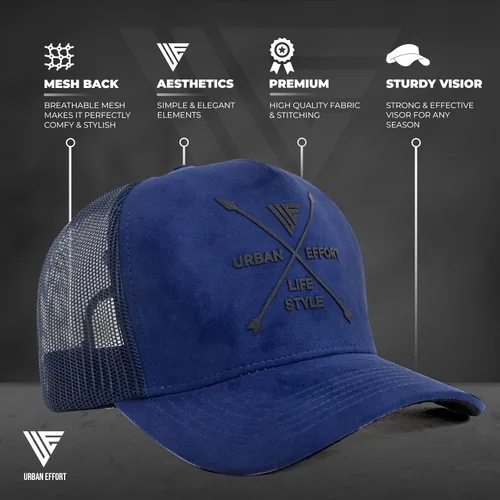 Vista 157 de Urban Effort Gorra trasera de malla, para hombres y mujeres, gorra de béisbol de 5 paneles, gran cierre a presión para caza y senderismo