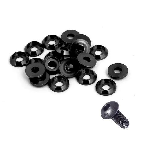 Vista 5 de Arandela de cabeza avellanada M2 negra para tornillo RC/FPV/PC/Drone/Simracing/Accesorios mecánicos Piezas