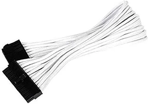 Vista 3 de Silverstone Tek Extensión de cable de alimentación con manga y 1 conector de 8 pines a PCI-E 8 Pines (PP07-PCIW), Negro