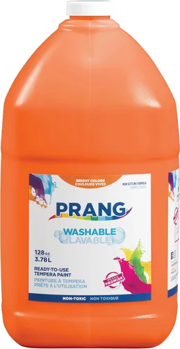 Vista 3 de Prang Pintura al témpera lavable lista para usar, galón, naranja