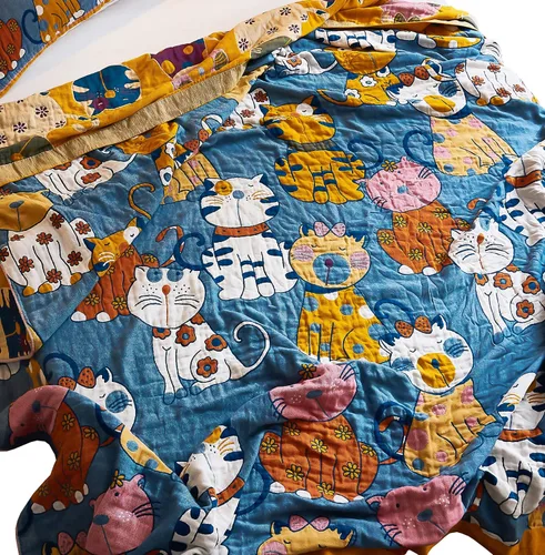 Vista 20 de MEJU Manta ligera de muselina marrón para perros, cachorros, para niños, para cama, sofá, 100% algodón peinado, de 3 capas, suave y cálida