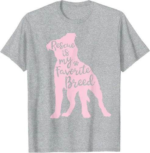 Vista 36 de Pitbull Rescue Is my Favorite Breed Dog Pit Bull Mama - Camiseta, Negro, S
