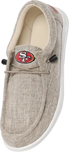 Vista 55 de FOCO Men's NFL Team Logo Lightweight Loafers Lace Up Cotton Knit Shoes