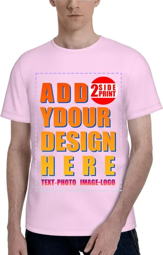 Vista 20 de Custom T Shirt Front and Back for Men Women Printed Photo Text Logo Cotton Camisa-negro