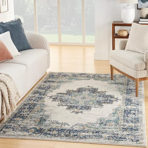 Vista 35 de Nourison Passion Alfombra marfil/negro, de 2 pies 2 pulgadas x 10 pies, fácil de limpiar, no desprende pelo, para habitación, sala, comedor, cocina
