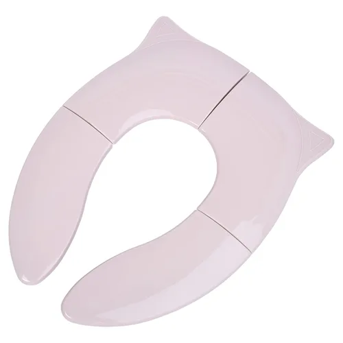 Vista 7 de THREE LITTLE TOTS - Asiento portátil moderno y seguro, asiento de entrenamiento plegable de viaje rosa rubor para niñas y niños, se adapta a