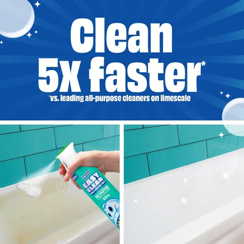 Vista 2 de Limpiador multiusos de baño con espuma fácil de limpiar Scrubbing Bubbles, botella de spray continuo, espuma de acción rápida, 13.58 onzas