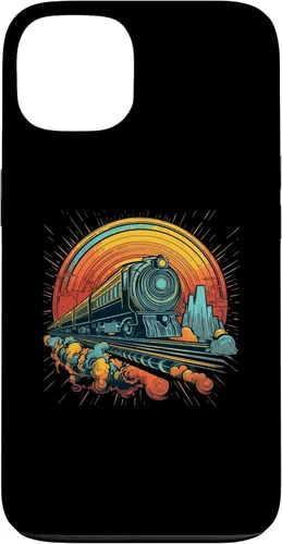 Vista 7 de Funda para iPhone 16 Train Locomotora y modelo de trenes de ferrocarril