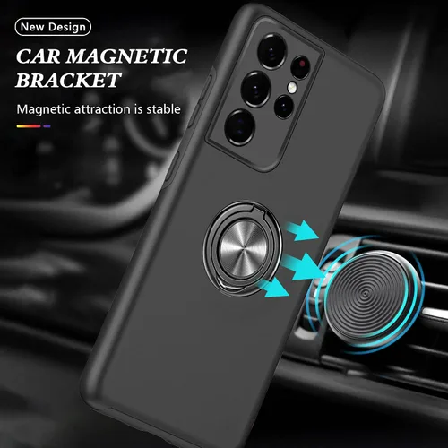 Vista 6 de Funda para Samsung Galaxy S21 Ultra, con protector de pantalla de TPU flexible autorreparable, 2 unidades, grado militar, doble a prueba de golpes