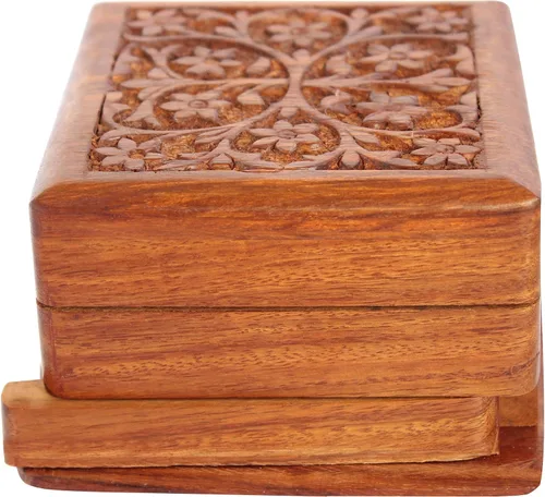 Vista 5 de Indian Glance Joyero Caja mágica Caja secreta - Caja de regalo con apertura de truco - Caja organizadora para mujer Niña