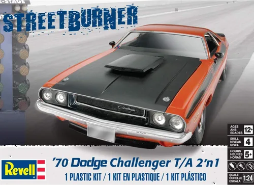 Vista 4 de Revell 1: 24 '70 Dodge Challenger 2 'N 1, naranja
