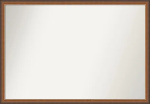 Vista 266 de Amanti Art Espejo de baño de bronce para sobre fregadero, 29 x 19 pulgadas, espejo rectangular de bronce antiguo, marco de madera tradicional