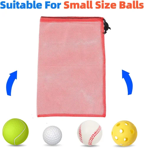 Vista 11 de GSE Games & Sports Expert Bolsa de malla con cordón para béisbol, pelotas de pickleball, pelotas de golf, gimnasio, equipo de natación, lavandería