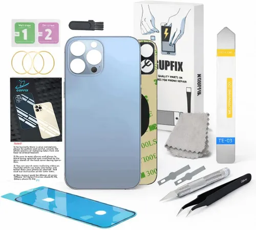 Vista 27 de Reemplazo de cristal trasero para iPhone 15Pro Max con herramientas Repir Big Hole OEM Rear Cover Glass Pre-Installed Internal Parts Easier