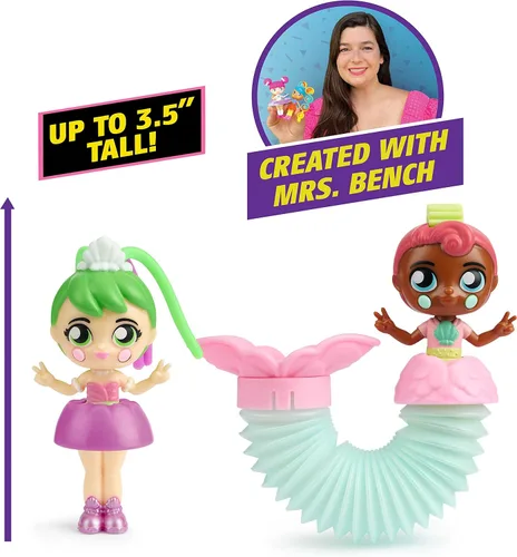 Vista 4 de Fashion Fidgets Serie de fantasía de sirenas: muñeca antiestrés para niñas creada por Mrs. Bench