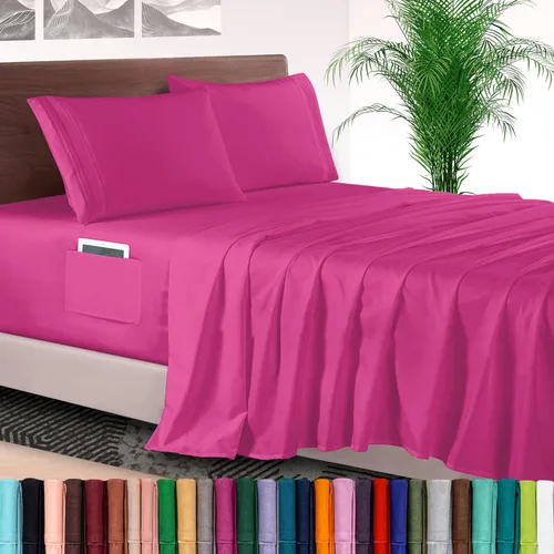 Vista 44 de Elegant Comfort - Juego de sábanas de lujo de 4 piezas - Ropa de cama de lujo de 1500 hilos, calidad de hotel prémium, microfibra, resistente a