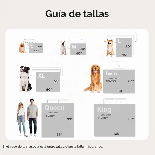 Vista 4 de Bedsure ComfyFleece® - Mantas impermeables para perros pequeños Crema