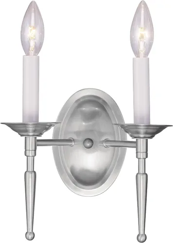 Vista 3 de Livex Lighting 13671-05 Somerville - Aplique de pared (1 luz, cromado)