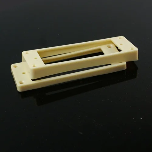 Vista 5 de Mini anillos de montaje Humbucker para puente y cuello, crema de fondo curvado (juego de 2)
