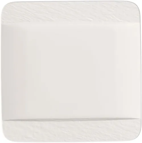Vista 7 de Villeroy & Boch Manufacture Rock Blanc - Plato rectangular para carne, pescado y verduras, porcelana premium
