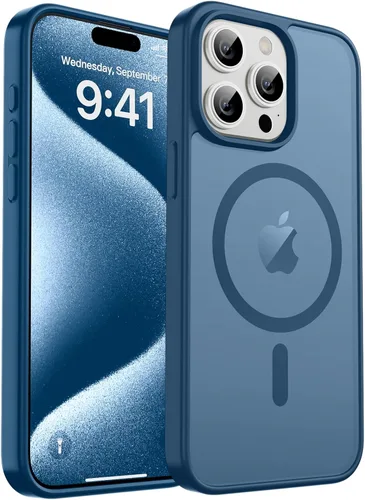 Vista 249 de zapica Funda magnética para iPhone Air, con protector de pantalla de vidrio templado, compatible con MagSafe, translúcida mate, a prueba de golpes