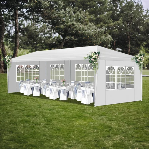 Vista 10 de Carpa para exteriores, carpa de fiesta de boda, refugio de campamento, refugio instantáneo comercial, tienda de campaña impermeable con paredes