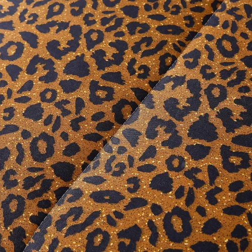 Vista 4 de Mengersi Juego de edredón con estampado de leopardo, tamaño matrimonial, estampado de guepardo, reversible, para todas las estaciones, con 2 fundas