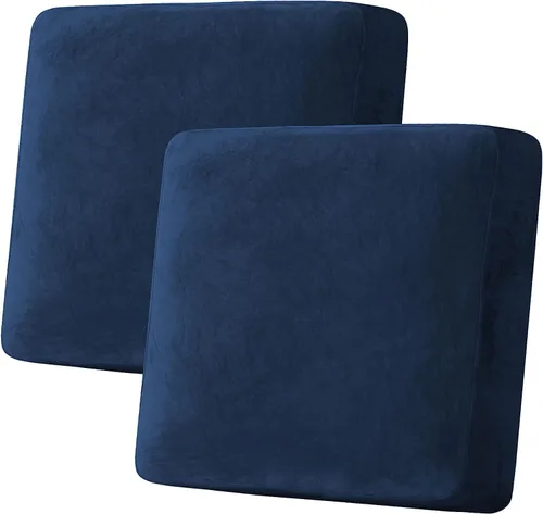Vista 14 de ADPON Funda de cojín elástica de terciopelo para sofá, funda de cojín de felpa para silla, sofá biplaza o sofá, protector de muebles, cojín de Gris