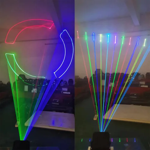 Vista 6 de JUNMAN 2W 2000mw RGB Luz de Efecto de Animación de Color Completo para Escenario, Luz de Haz para DJ, Discoteca, Luz de Evento para Fiesta, Boda