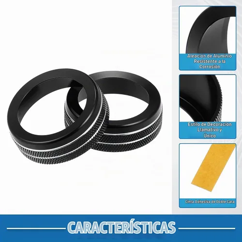 Vista 4 de 3 piezas Calcomanías para Perillas de Aire Acondicionado de Automóvil Cubierta de Perilla de Interruptor de Radio AC para Dodge Durango 2017-2020