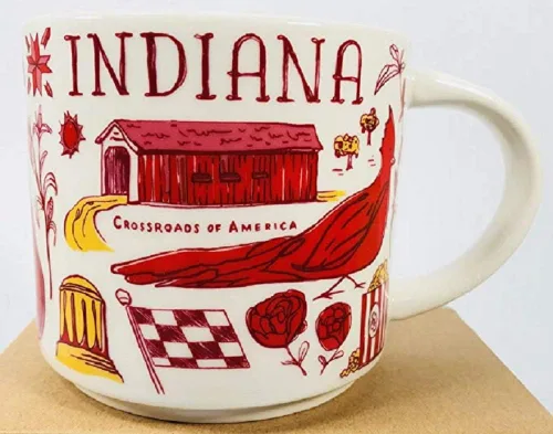 Vista 2 de Starbucks Taza de cerámica Indiana Been There Series Across the Globe Collection, 14 onzas