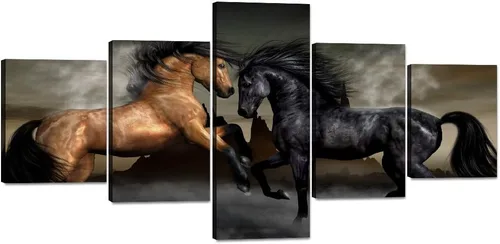 Vista 48 de 5 piezas de pintura sobre lienzo ardiente de fénix dibujado en estilo heráldico fuego fénix arte de pared vintage impresiones obras de arte arte
