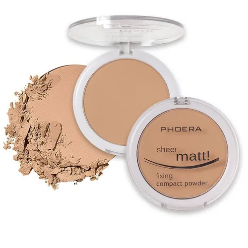 Vista 12 de Paquete de 2 polvos faciales mate PHOERA, controla aceite, ilumina el color de la piel, cubre imperfecciones, maquillaje, polvo fijador facial base