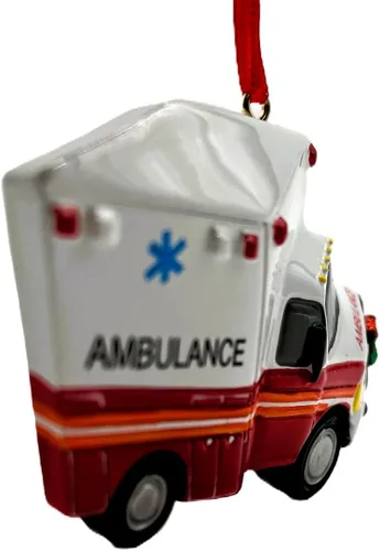 Vista 3 de Kurt Adler - Adorno de ambulancia de 4 pulgadas, rojo, blanco