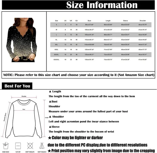 Vista 5 de Camiseta de manga larga para mujer, con cuello en V, casual, ajustada, ajustada, camiseta básica de moda