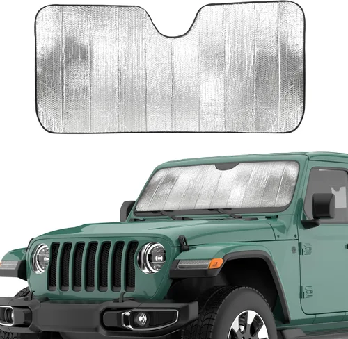 Vista 38 de EcoNour Parasol plegable de acordeón para parabrisas compatible con Tesla Model 3/Model Y 2017-2024 2025 2026, parasol delantero para ventana