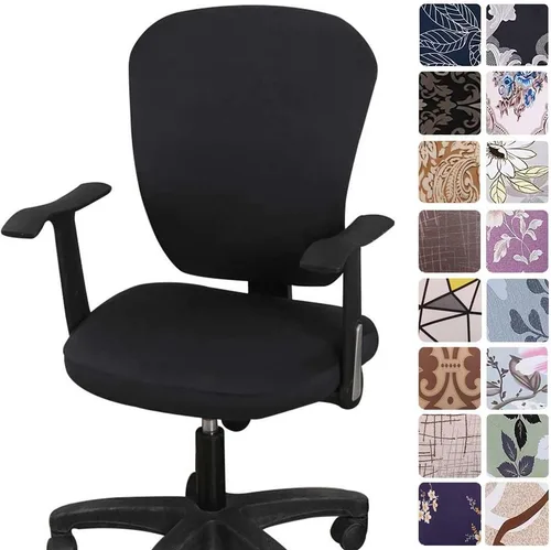 Vista 25 de Melaluxe - Funda para silla de oficina de computadora, funda universal protectora y elástica, cubierta elástica para silla giratoria