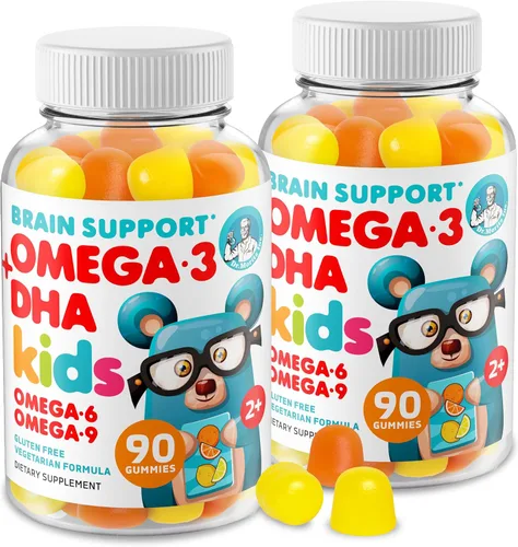 Vista 9 de DR. MORITZ Gomitas veganas Omega 3 para niños y niños pequeños (90 unidades), gomitas Omega 3 para niños para la salud del cerebro y el corazón, sin