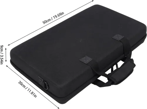 Vista 6 de Alomejor DJ Controller Hard Case, Lightweight Portable EVA Travel Storage Bag with Glossy Double Zip, Built in Buffer Sponge, for DDJ FLX4 DDJ 400