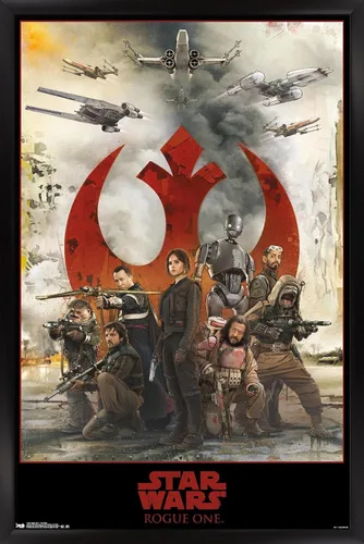 Vista 8 de Trends International Star Wars: Rogue One - Póster de pared de montaje, 14.725 x 22.375 pulgadas, versión enmarcada de madera de granero