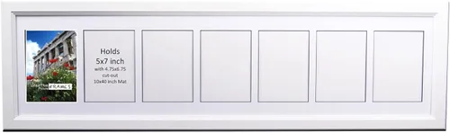 Vista 49 de Creative Picture Frames Marco de Fotos Negro con 2 Aberturas de Vidrio que Contiene Fotografías de 5 por 7 Pulgadas con Paspartú Negro de 10X12