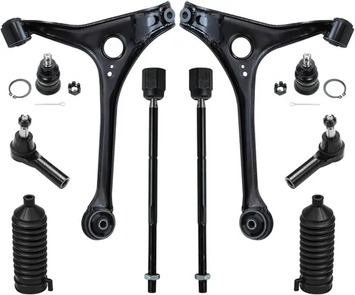 Vista 109 de Detroit Axle - Kit de suspensión delantera de 10 piezas para Jeep 2002-2004