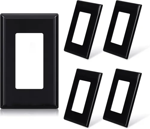 Vista 21 de ELEGRP Placas de pared decorativas sin tornillos de 1 banda, cubierta de placa frontal termoplástica irrompible para interruptor de salida