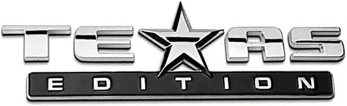 Vista 8 de 1 pieza emblema edición Texas plateado y negro/plateado y rojo/todo negro/negro y rojo/bandera americana a color y plateado/bandera americana negra