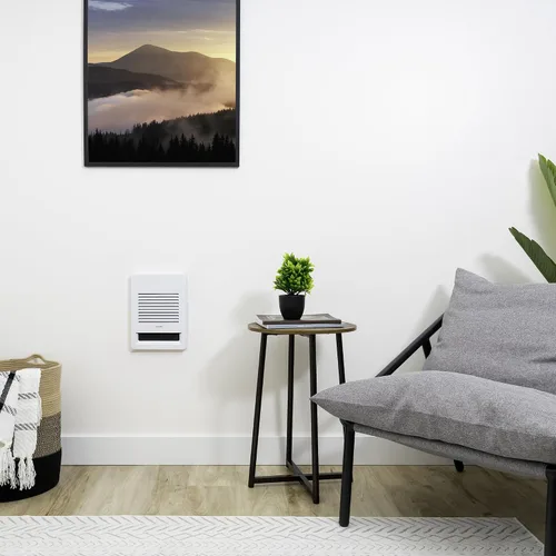 Vista 7 de Stelpro Sonoma - Calentador de ventilador de pared – 2000 W / 240 V (1500 W / 208 V) – 12 3/8 pulgadas de alto x 9 1/16 pulgadas de ancho – Diseño
