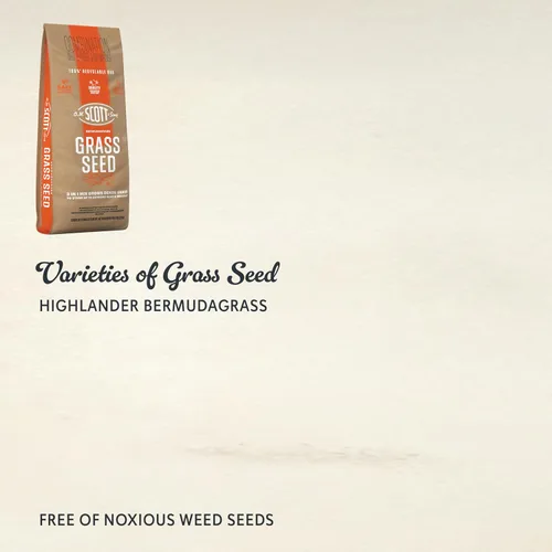 Vista 2 de O.M. Scott and Sons Bermudagrass - Semilla de césped, fertilizante y mejorador del suelo, tolerante a la sequía una vez establecida, cubre hasta