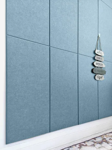 Vista 50 de Paneles acústicos cuadrados de 11.18 pulgadas, paquete de 12 paneles de pared que absorben el sonido, azulejos decorativos de fieltro insonorizados